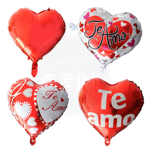 Globo Corazon San Valentin Amor 50 Piezas 14 De Febrero Love