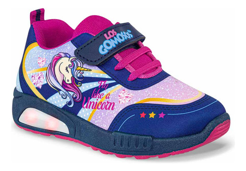 Tenis Con Luces Diora 2 Azul Para Niña Los Gomosos