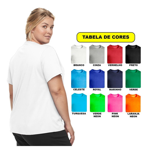 Imagem 3 de 4 de Kit 3 Camisetas Esportiva Plus Size Unissex Treinos Academia