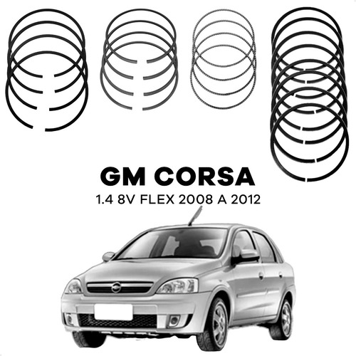 Anel Segmento Std Chevrolet Corsa 1.4 8v Flex 2008