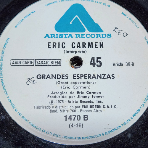 Simple Eric Carmen Arista Records C7