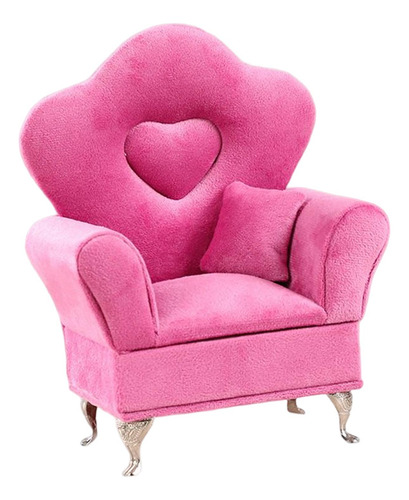 Sofá Sofá Joyero Escala 1/6 Muñecas Rosado Rosado