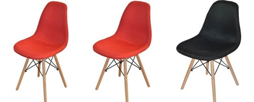 Silla Tapizada De Madera Eames Comedor Mesa Bar