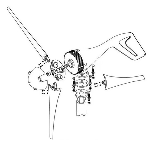 Aerogenerador Turbina Eólica 400w 12v
