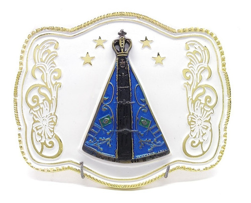 3 Fivelas Country Nossa Senhora Aparecida + Cinto De Couro