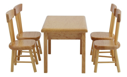 Mesa Comedor Silla Modelo Set 5 Piezas Hueso