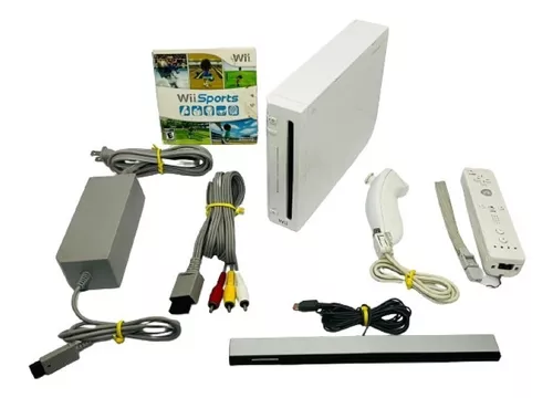 Videogame Nintendo Wii Branco Rvl001 +controle +cabos Cod069