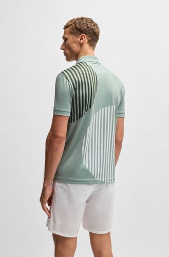 Polo Para Hombre Boss En Tejido Elástico Con Estampado