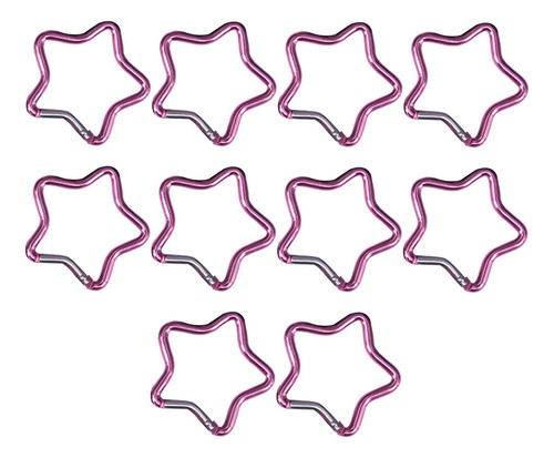 2 Mosquetón Con Forma De Estrella De Cinco Puntas, Rosa