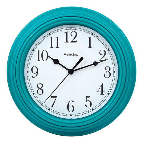 Westclox Reloj De Pared Clásico (verde Azulado, 9 Pulgadas.