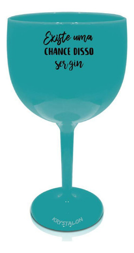 Kit 6 Taças Gin Azul Tiffany Acrílico Personalizadas