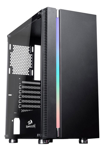 Gabinete Gamer Redragon Blackbird Rgb Lateral Vidro Gc-708bk