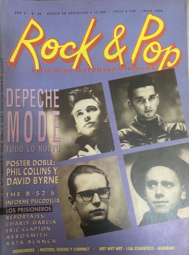 Rock Pop, Revista Nº 49 Depeche Mode B52 Clapton  Ej2