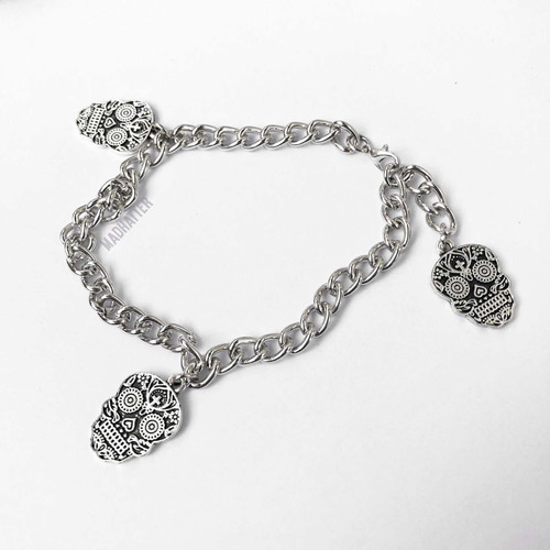 Pulsera Regulable Calavera Mexicana Calaca Día De Los Muerto