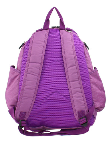 Pañalera Estilo Backpack Con Print Unisex Cloe Mom & Baby Un Color MORADO1 Diseño de la tela