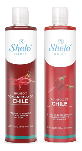 Kit 2 Shampoo Concentrado De Chile Y Chile 530ml Reparador