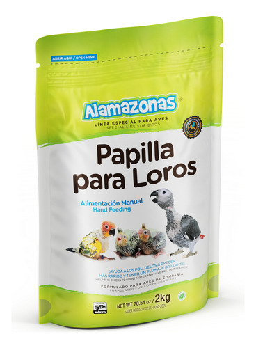 1 Papilla Para Guacamayas 2kg + 1 Jeringa 60ml Latex C/envio