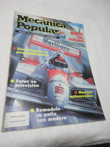 Revista Mecánica Popular Septiembre 1992 Indy Del Futuro