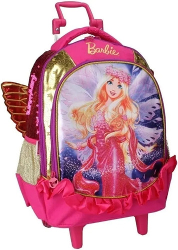 Mochila Barbie Asas Dreamtopia Rodinhas Tam G Sestini 2018