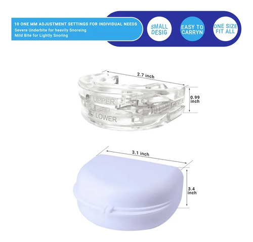 Protector Bucal Antironquidos Para Detener Los Ronquidos Y E