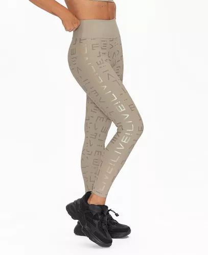 Calça Legging Academia Feminina Live! Icon Lux Nude