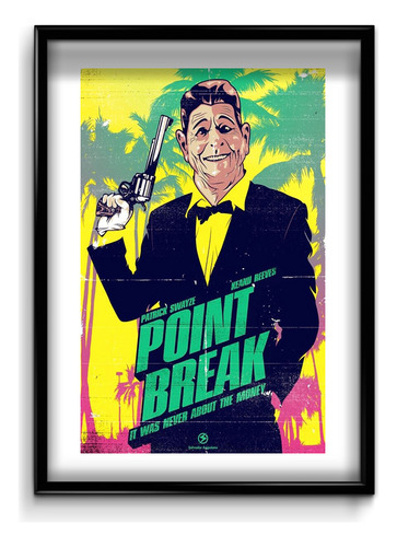 Cuadro Point Break Classic Cine 30x40 (marco+lámina+vidrio)