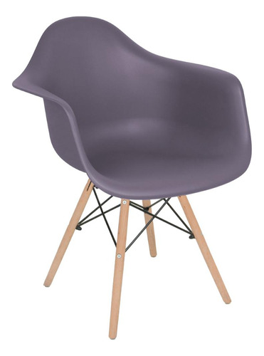 Cadeira Charles Eames Wood Daw Com Braços  Design Av Cor Da Estrutura Da Cadeira Cinza Nevoa