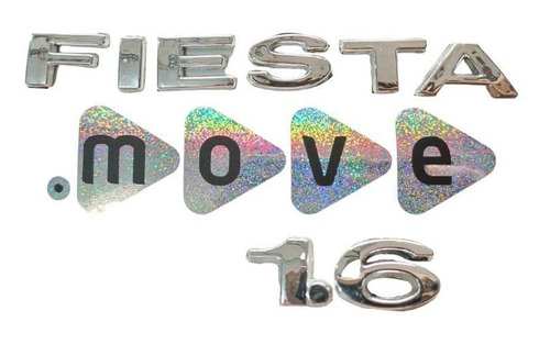 Kit Emblemas Ford Fiesta Move 2011 2012 2013 2014 Juego