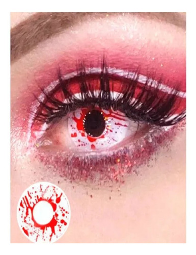 Pupilentes Colores Ciego Zombie Cosplay Halloween Liquido