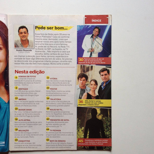 Revista Tv Brasil Daniel Dantas Roberto Carlos Ano 2014