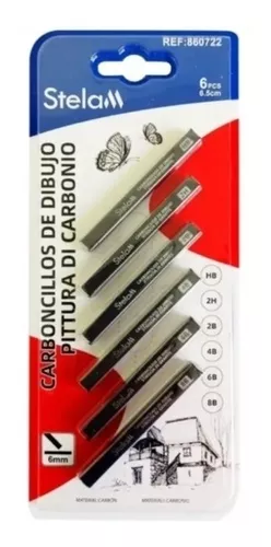 Carboncillo para Dibujo de 6 Piezas