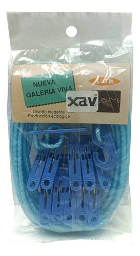 Cuerda Mecate Tendedero 10 Gancho Ropa Ir. 3294 Xavi