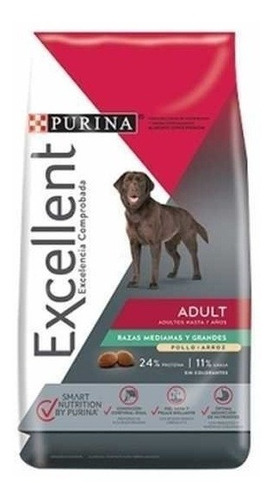 Purina Excellent Adult Dog (perro Adulto) Med/gde X 1kg Caba