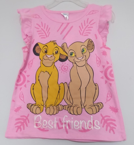 Polera Rey Leon - Nala Y Simba Talla 8 - Disney