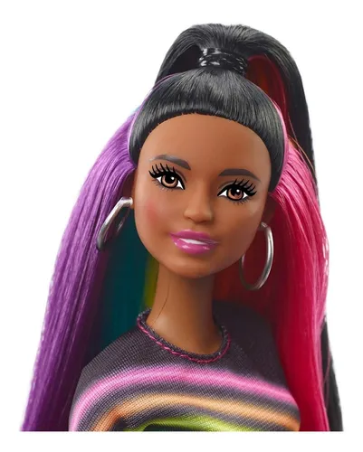Lan amento Barbie Rainbow Sparkle Hair Negra 2019