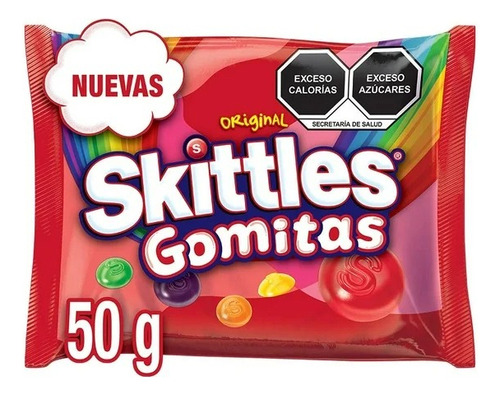 4 Pza Gomitas Skittles Original Con Sabores De Frutas 50 G