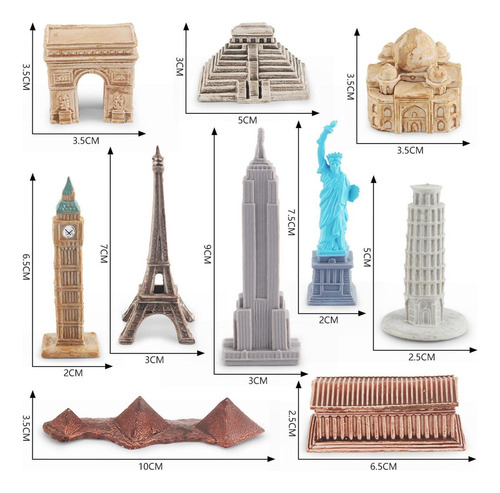 Juego De En Miniatura De Edificios Emblemáticos Uds., Juego