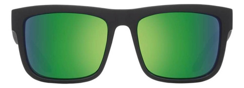 Anteojos de sol polarizados Spy+ Discord con marco de grilamid color matte black, lente bronze/green spectra de policarbonato espejada, varilla matte black de grilamid