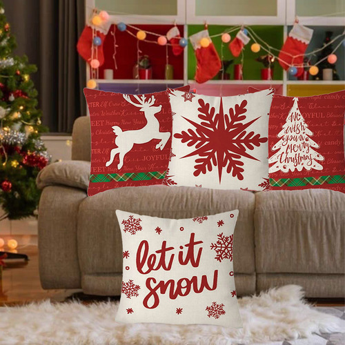 Juego De 4 Fundas De Almohada O Para Navidad, 17,71 X 17,71