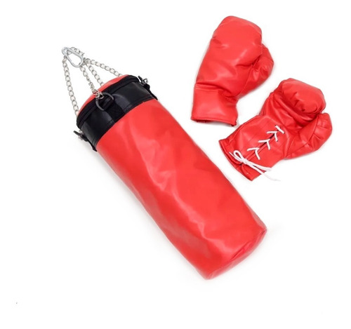 Set Boxeo Infantil Con Bolsa Y Guantes Dencar 8040