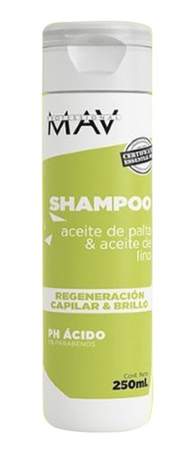 Shampoo Aceite De Palta Y Lino 250ml Mav Extra Acida 