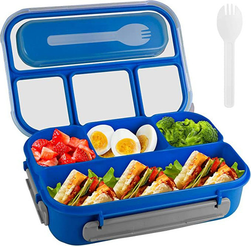 Fiambrera Bento Box Para Adultos Y Niños Grandes Con Cubiert