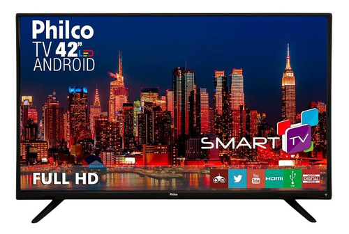 Smart TV Philco PH42F10DSGWA LED Android TV Full HD 42" 110V/220V