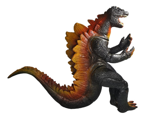 Juguete Godzilla Retro 60s Figura Cn Sonido Negro Rojo Jumbo