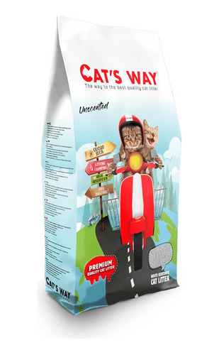 Arena Aglomerante Gato Cats Way 18lts (15,3kg) Efecto Carbón