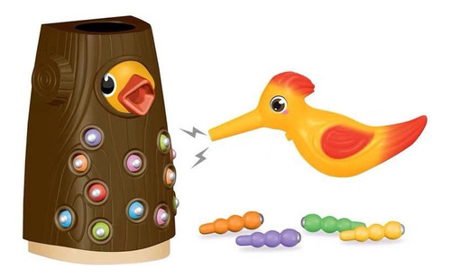 Juego De Pájaros Carpinteros Para Atrapar Gusanos En El Tall
