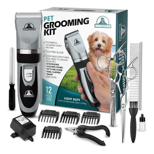 Kit De Aseo Profesional Perros Cortapelos Recargables I...