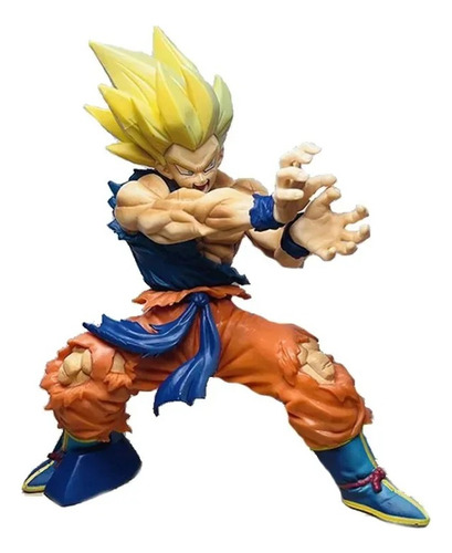 Figura De Dragon Ball Z, Kamehameha Goku Super Saiyayin 17cm