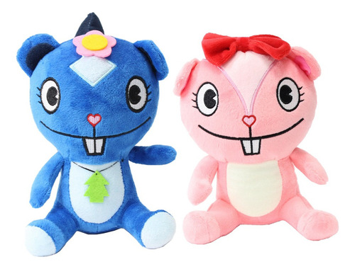 2pcs/set Happy Tree Friends Giggles Petunia Peluche Muñeca