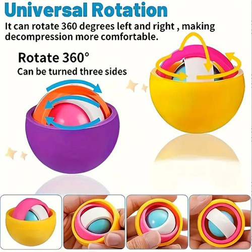 Wf/ Fidget Giroscópico Juguete Giroscópico Fidget Bola 3d